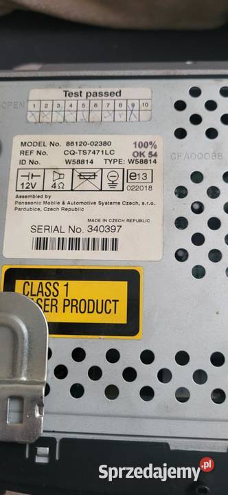 Radio samochodowe Toyota Corolla mazowieckie Warszawa