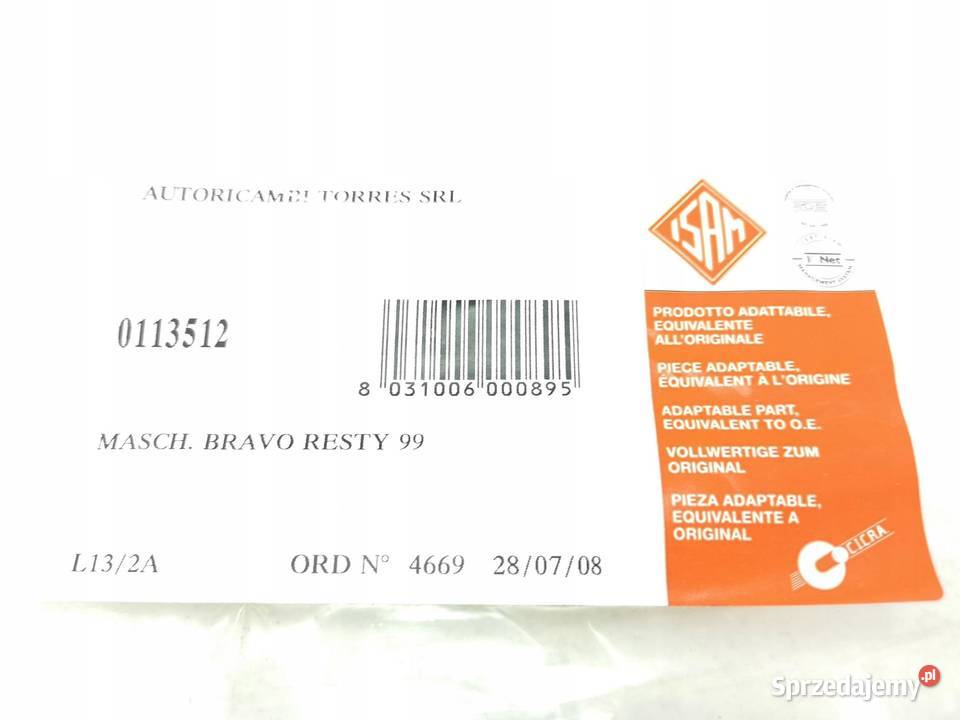 GRILL ATRAPA CHŁODNICY FIAT BRAVO 9801 ISAM osobowe Atrapy