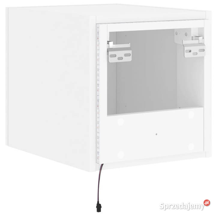 Ścienna szafka TV z LED biała 305x35x30 WM837218 Warszawa sprzedam