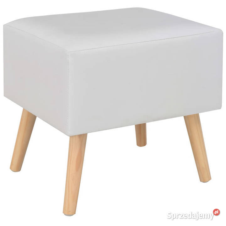 Szafka nocna biała 40x35x40 sztuczna skóra Warszawa