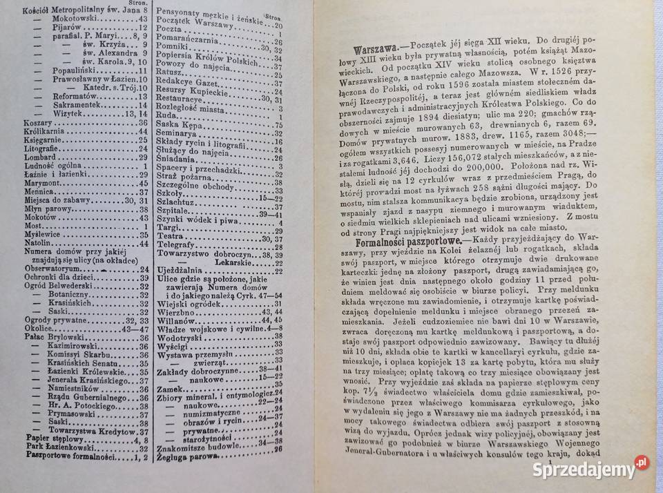 PRZEWODNIK WARSZAWIE Orłowicza 1922 PRZEWODNIK z sprzedam
