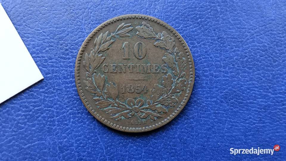 Stare monety 10 centym 1854 Luksemburg