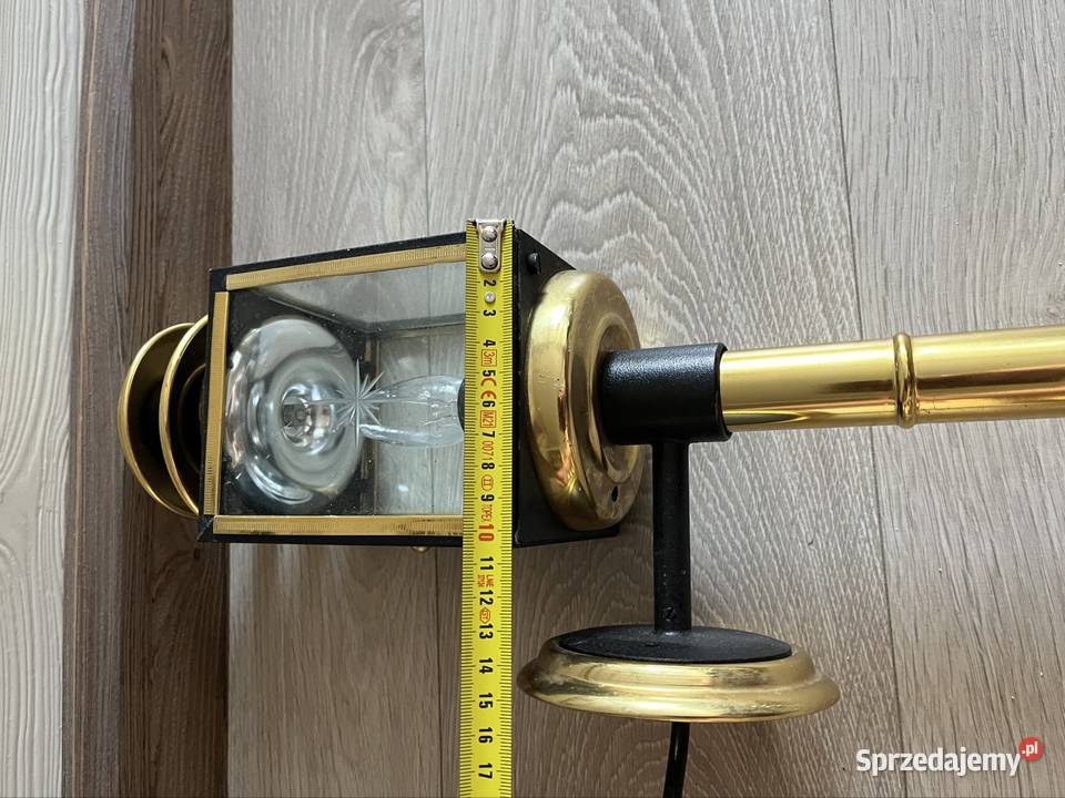 Lampa lampion mosiądz latarnia powojowa kinkiet Jabłonna