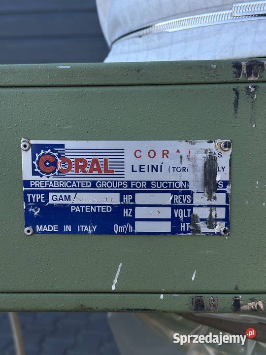 Odciąg trocin CORAL 1 workowy 22 kW 1386 Łabuńki Pierwsze sprzedam