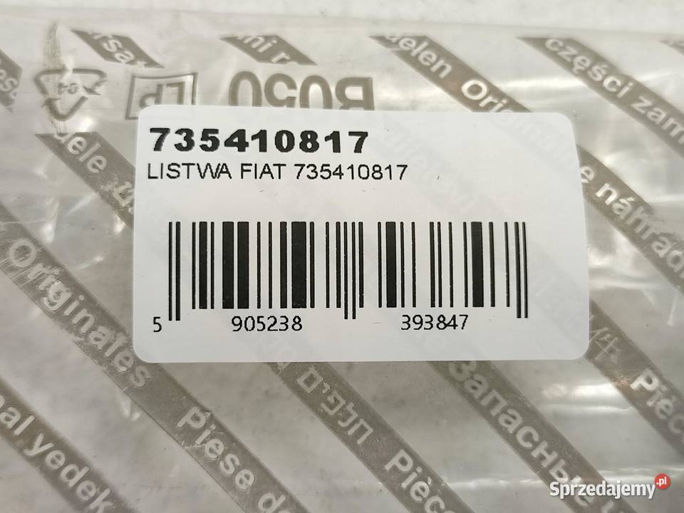 LISTWA BOCZNA PRAWY TYŁ FIAT GRANDE PUNTO