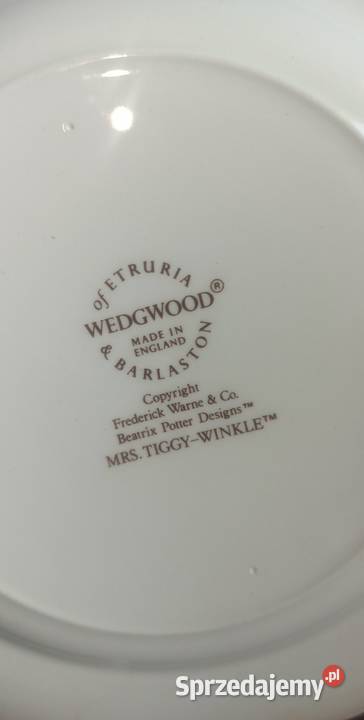 Talerzyki z bajkami Mrs Twiggy Winkle Wedgwood Gdańsk