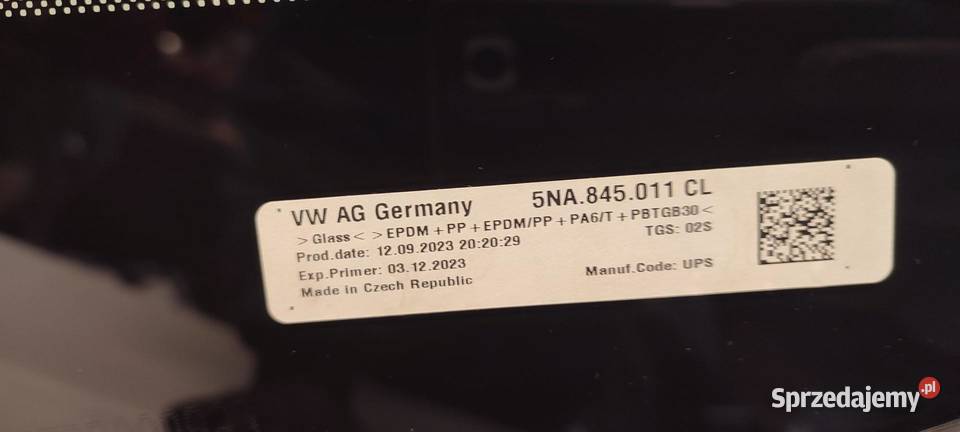 VW TIGUAN ALLSPACE SEAT TARRACO SZYBA CZOŁOWA osobowe