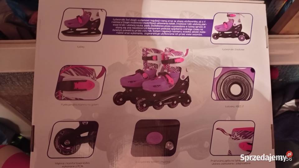 Łyżwy wrotki łyżworolki rolki dziewczęce Rybnik