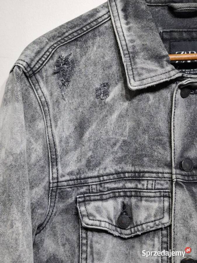 Kurtka M jeansowa Zara Man acid wash przecierana Kraków