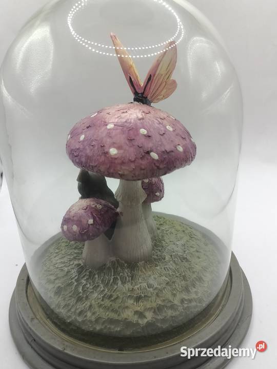 Figurka rzeźba pod szkłem mała szara myszka z lubelskie Zamość