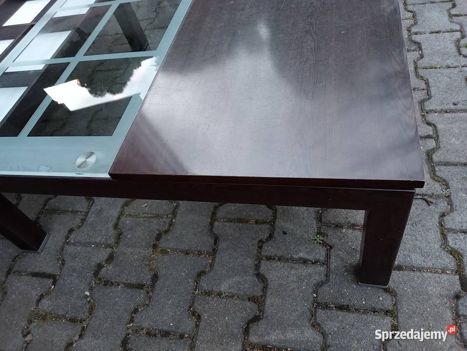 Stolik kawowy Venge ciemny brąz stelaż metalowy Jaworzno