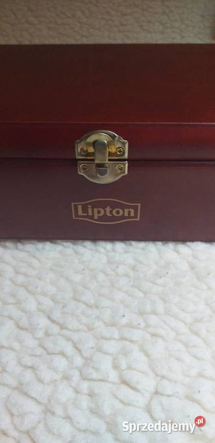 Skrzynka drewniana na herbatę Lipton śląskie Tychy