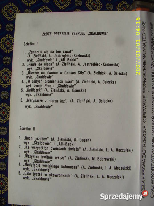 kaseta Skaldowie Zlote przeboje sprzedam