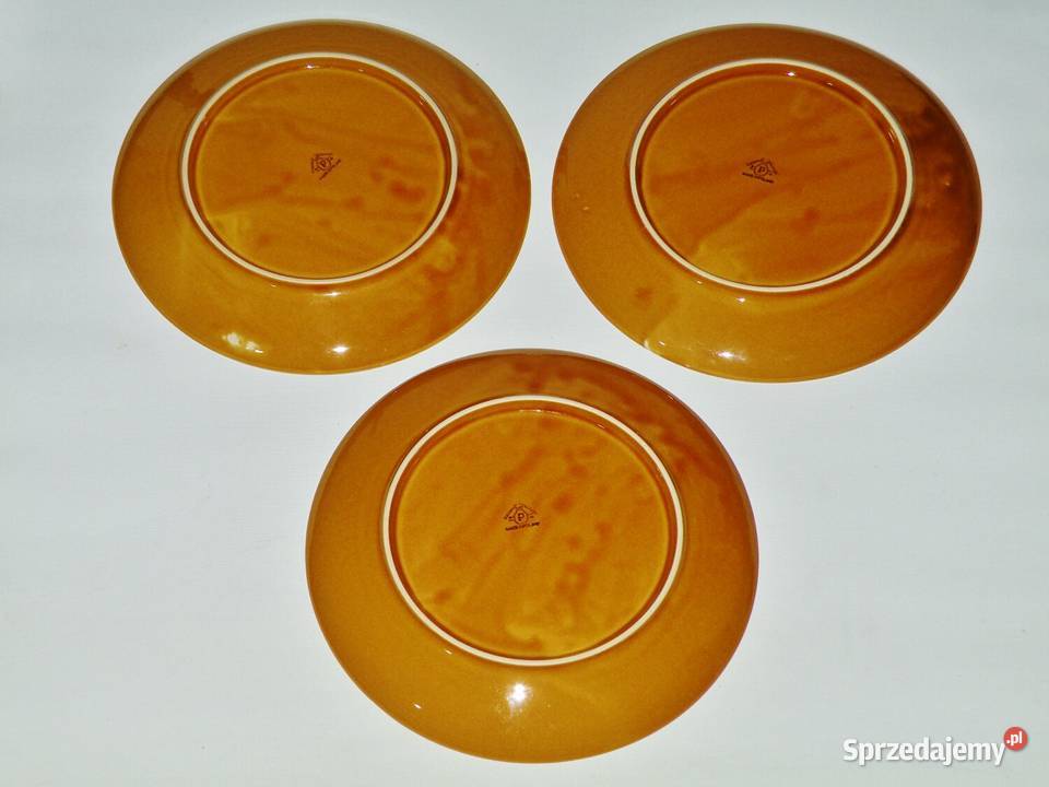 3 talerze płaskie 244 Porcelit Pruszków Werina Bydgoszcz