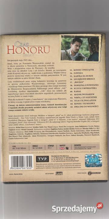Czas honoru Sezon V CieleckaPawlicki DVD Pruszków