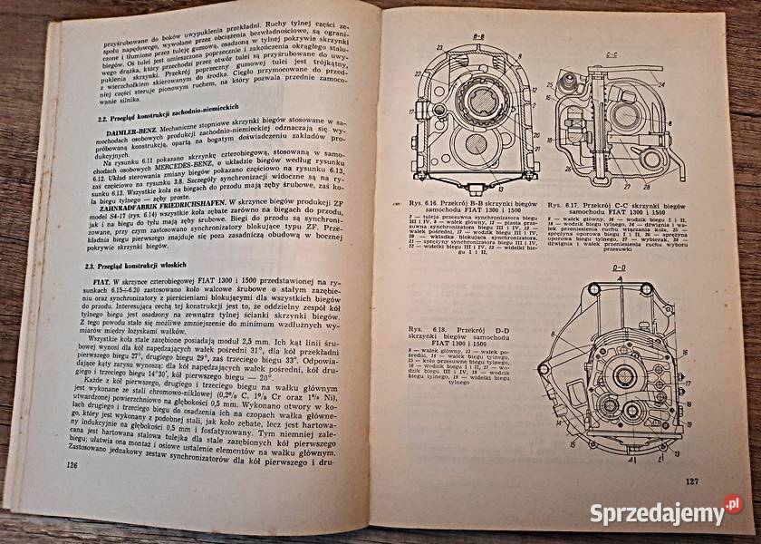 Mechaniczne napędy samochodów skrzynki Rok wydania 1967 Poradniki, albumy i reportaże