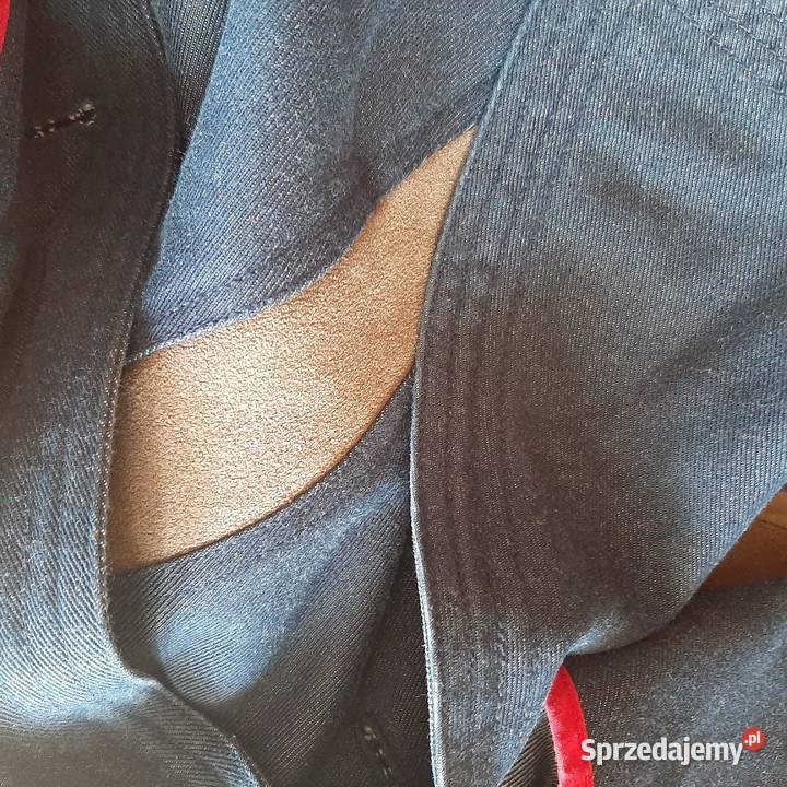 Dzinsowy płaszcz GAP i ze skórzanymi wstawkami Warszawa