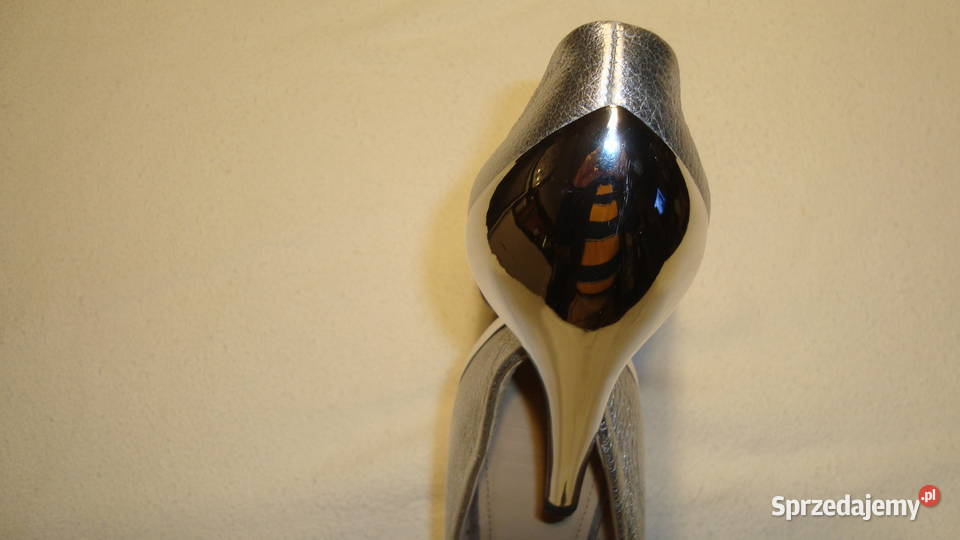 Szpilki srebrne vero cuoio 3 skóra Warszawa