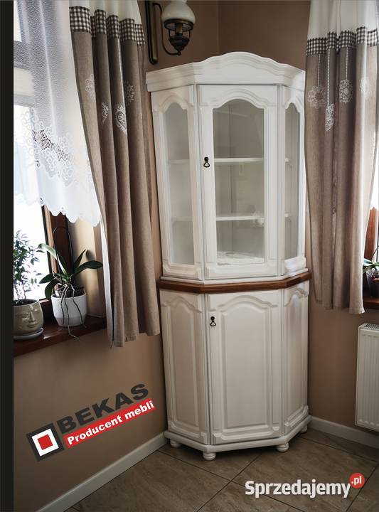 Śliczna Biała Witryna Narożna Stół Komoda Dąb 70cm Kredensy i witryny Polańczyk sprzedam