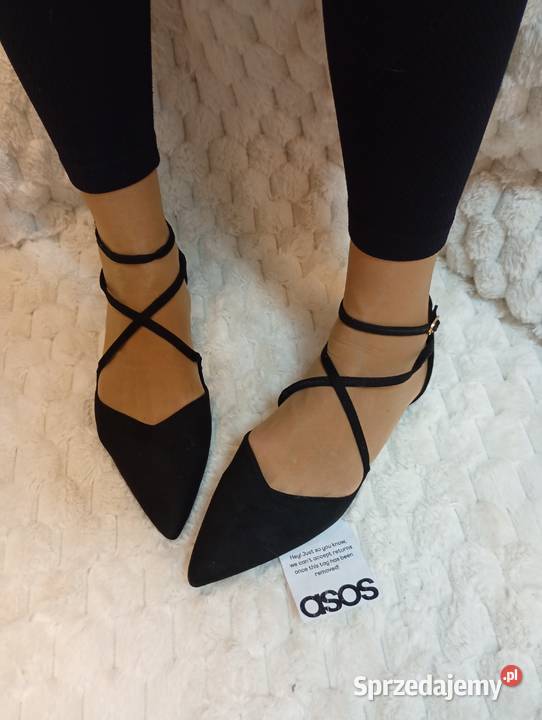 40 ASOS Design Czarne baleriny wieczorowe z Kraków