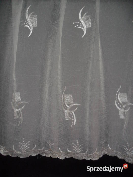firana gotowa woal krem haft 260 x 210 Wystrój okien Wrocław