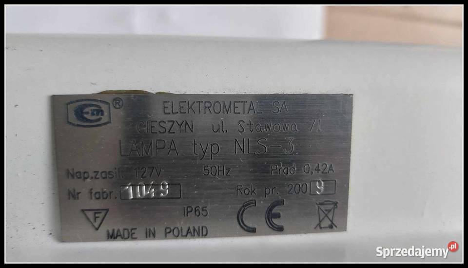 Lampa typ NLS3 Elektrometal SA Lampy górnicze Dąbrowa Górnicza