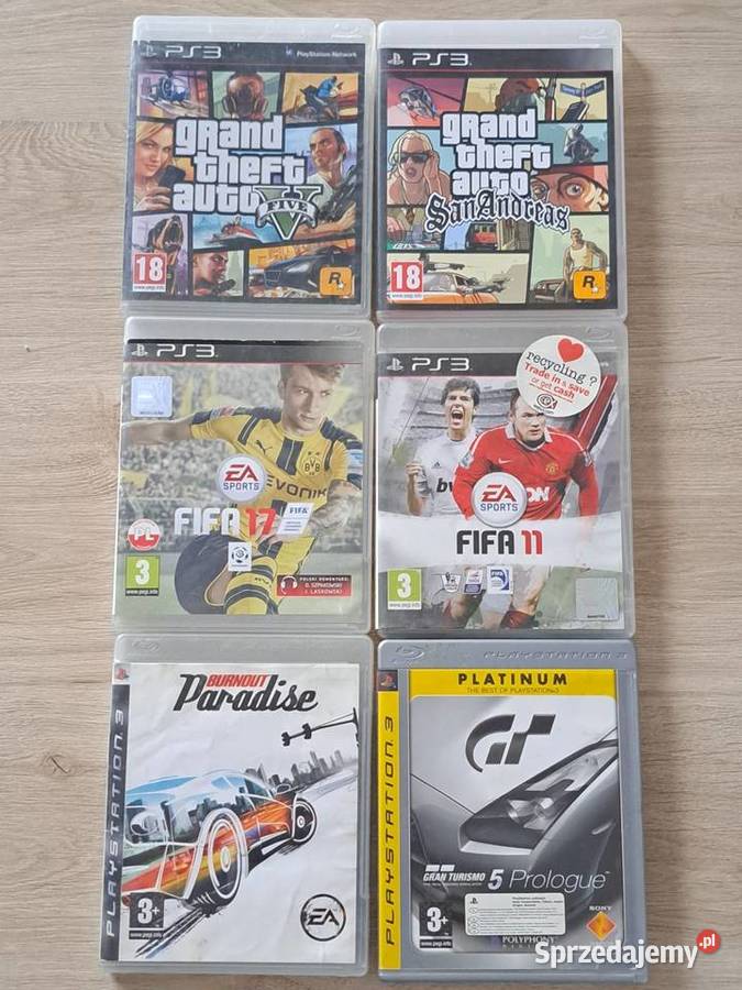 Gry na 3 GTA San Andreas GTA V Fifa 11 17 Gran mazowieckie Radom