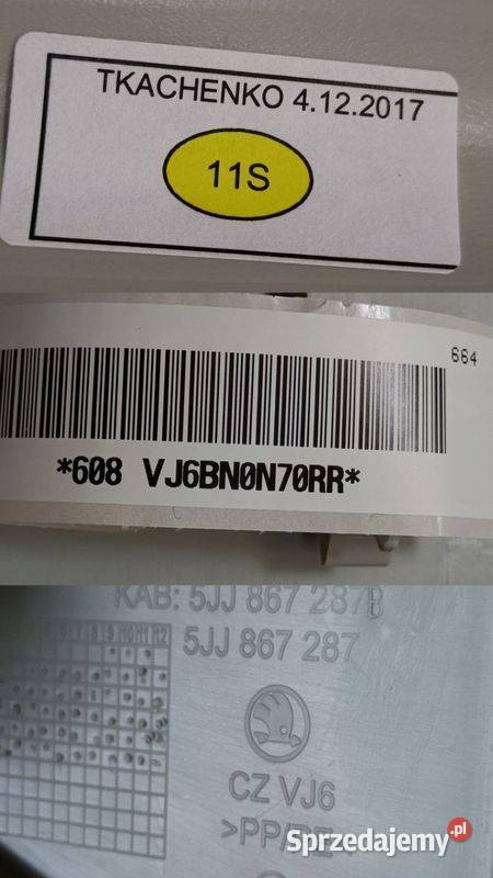 SKODA RAPID OSŁONA SŁUPKA LEWY TYŁ 5JJ867287B Pleszew sprzedam