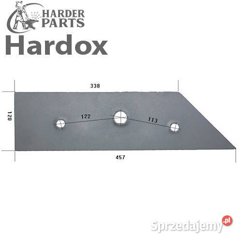 Płoza krótka HARDOX 84243L części do pługa Suwałki