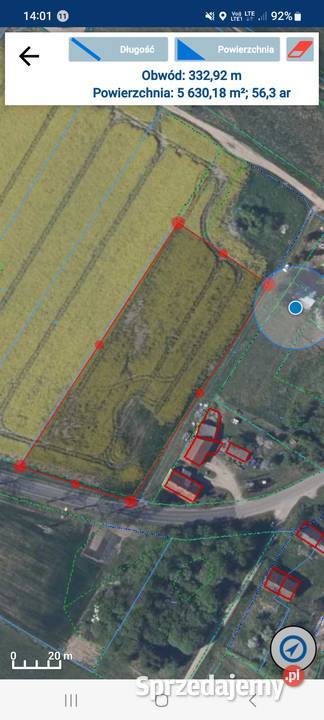 Działka rolna 055 ha 10zł/m2 warmińsko-mazurskie Chojnik