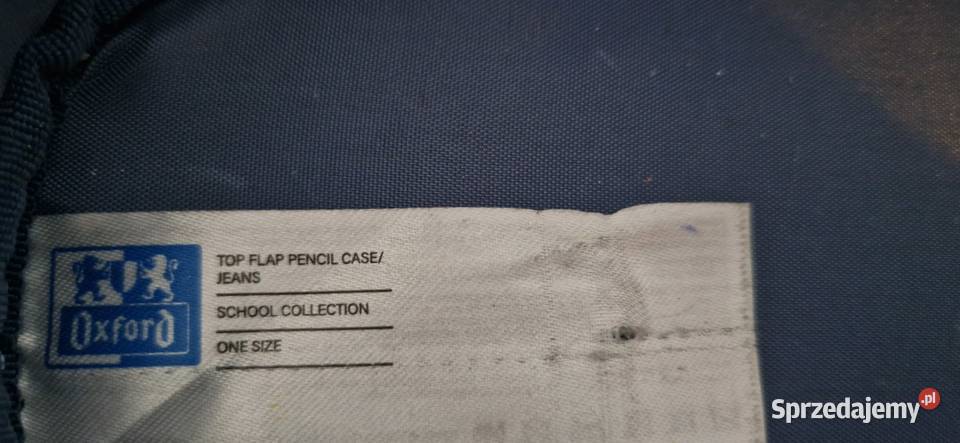 piórnik Oxford z klapką saszetka niebieski Kraków