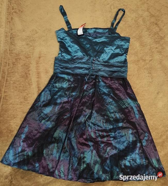 Sukienka bombka z połyskującymi drobinkami Długość Midi Piaseczno