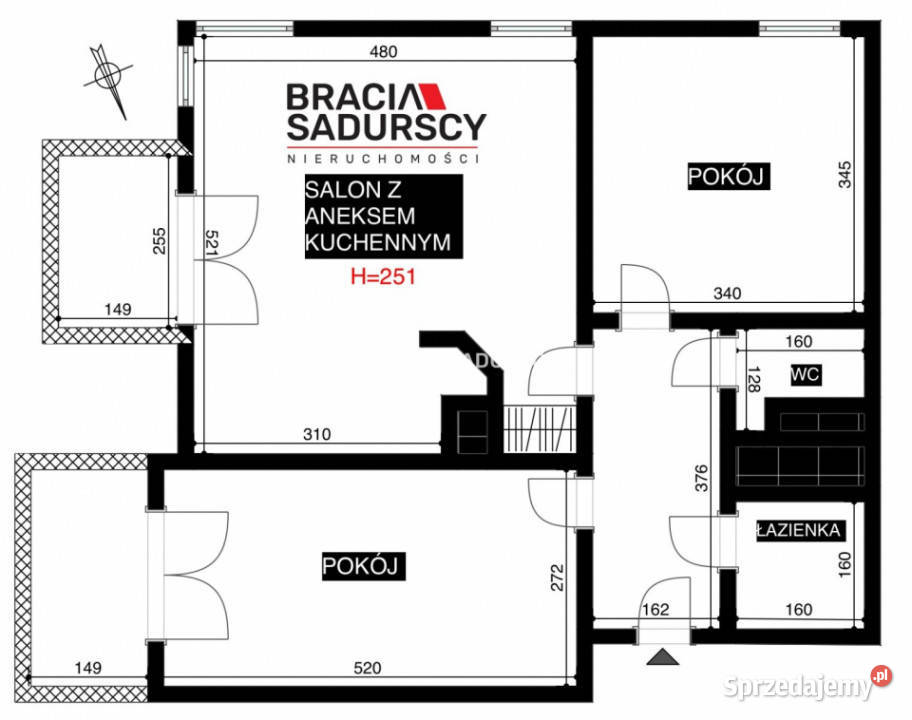 Mieszkanie 62m2 3 pokojowe RabkaZdrój Orkana Rabka-Zdrój