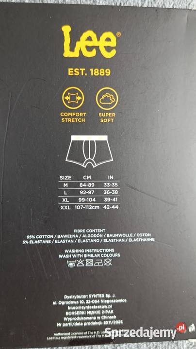 LEE bokserki męskie 2pak rozmiar XL 99104 95