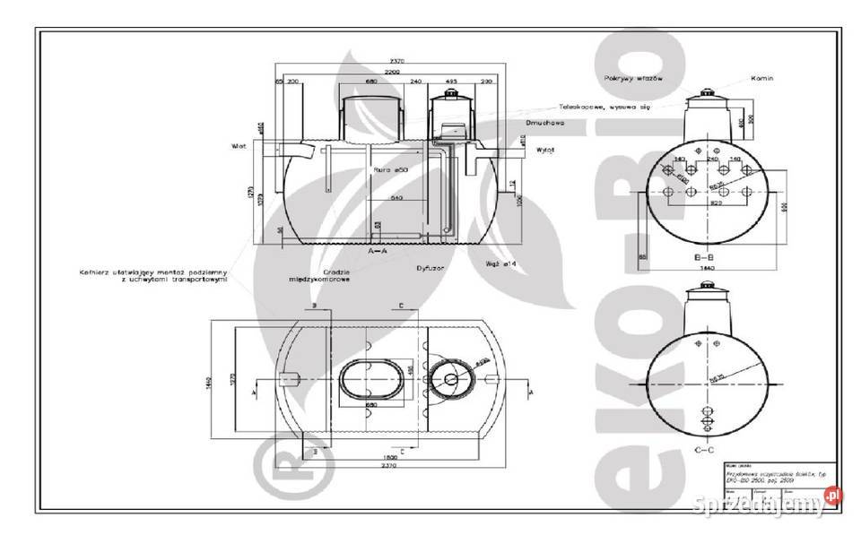 OCZYSZCZALNIA BIOLOGICZNA EKOBIO 2500L 5 OSÓB Oleśnica