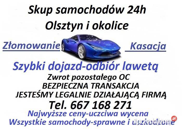 Skup samochodów Olsztynszybki skup aut Olsztyn usługi moto