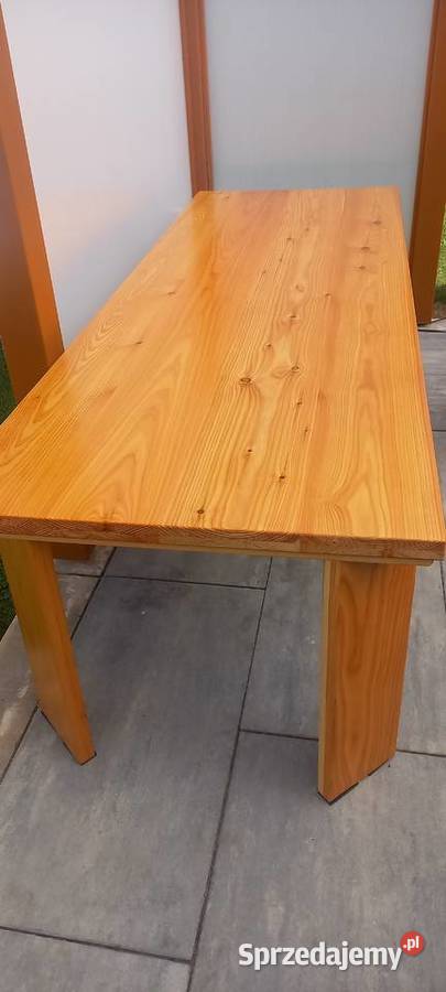 stół ogrodowy domowy 250x90x4 modrzew