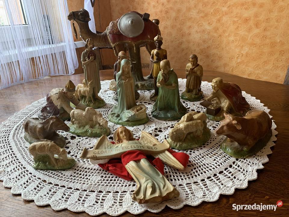Piękna szopka Bożonarodzeniowa figurki Ślesin