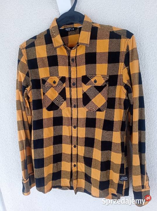 Koszula w kratę musztardowa dziewczęca Rzepiennik Suchy