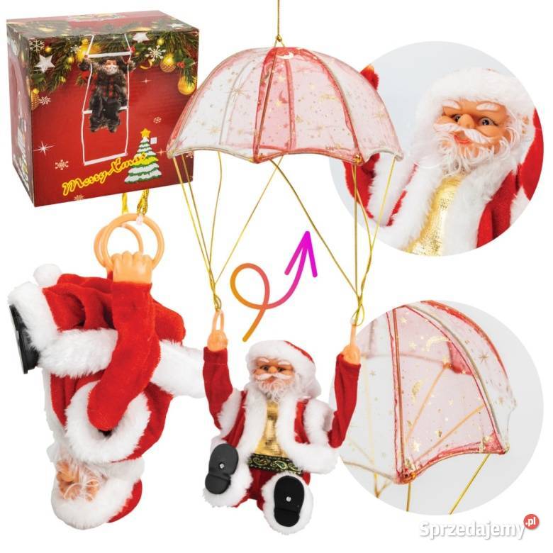 Święty Mikołaj ze spadochronem grajacy 40 Jasło