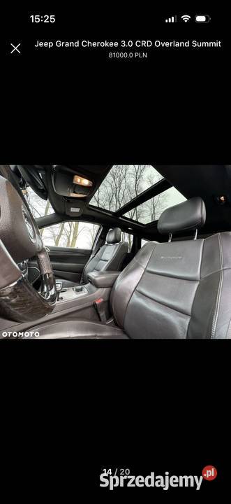 Jeep Grand Cherokee WK2 lift SUMMIT polski salon Warszawa
