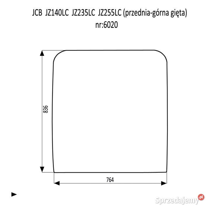 SZYBA PRZEDNIA JCB JS JZ 180 190 200 210 220 235 Kielce sprzedam