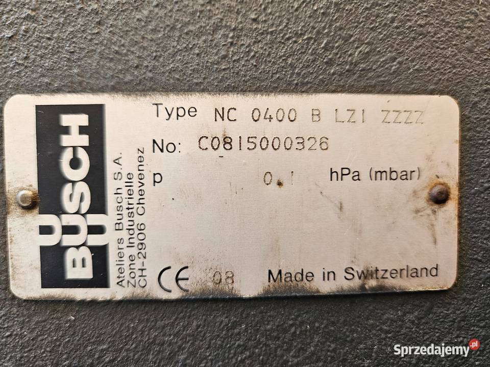 Pompa próżniowa Busch Cobra NC 0400 B 7 Krotoszyn