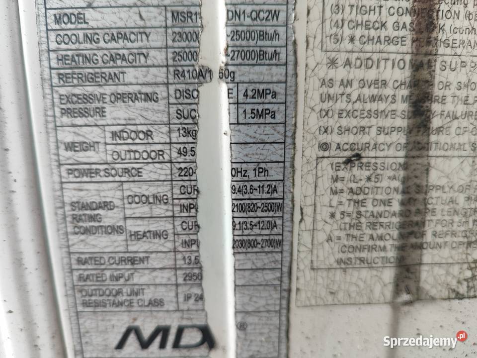 MDV klimatyzator jednostka zewnętrzna mazowieckie Legionowo