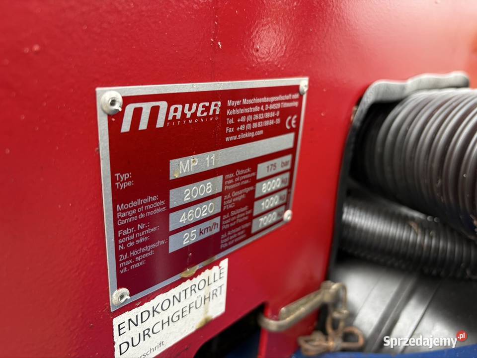 Wóz paszowy Siloking 11m3 paszowóz MP11 waga Myszyniec