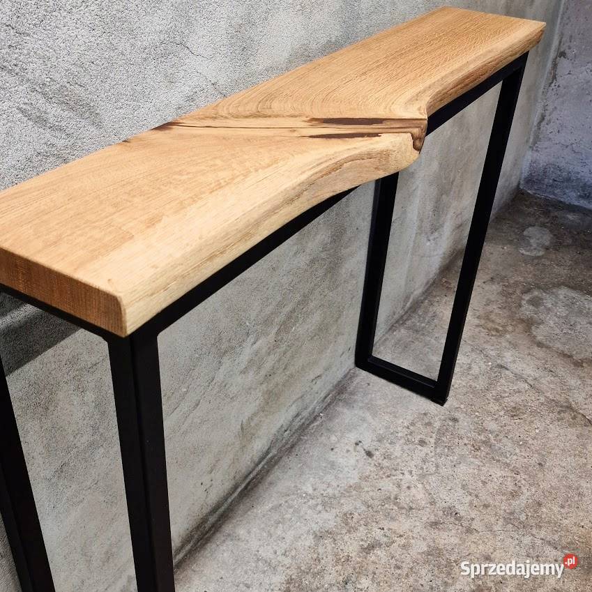 Konsola loft BLAT DĘBOWY NA WYMIAR naturalna Konsole Bartoszyce