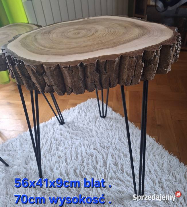 Stolik kawowy z plastra orzech włoski 56cm Strzyżów