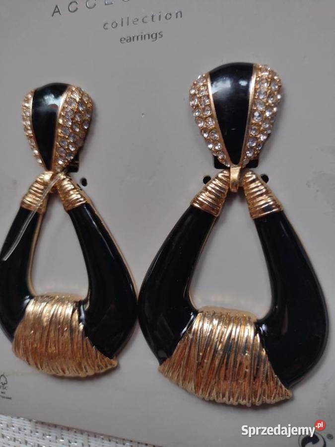 ZARADuże wytworne kolczyki wieczorowe z pozłacane Kolczyki Kraków