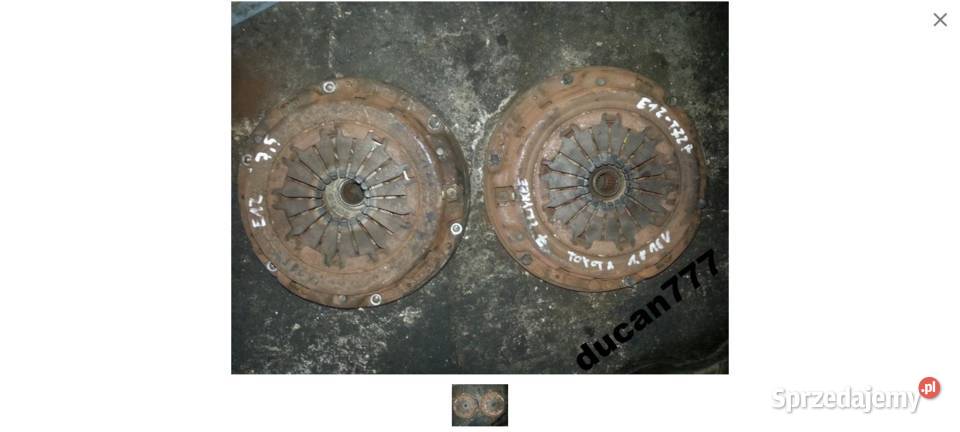 sprzęgło toyota 18 benzyna 16v E1Z 1ZZ tarcza