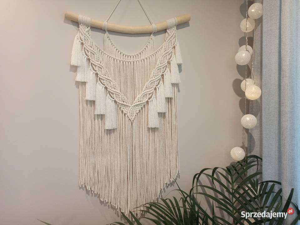 Makrama Boho Frędzle Chwosty Ecru Długa Łapacz podkarpackie Krosno sprzedam